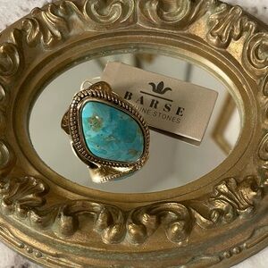 NWT Studio Barse Genuine Turquoise Ring with Bronze Accents Size 7.25